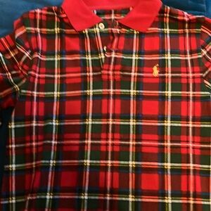 Boys large plaid polo shiirt